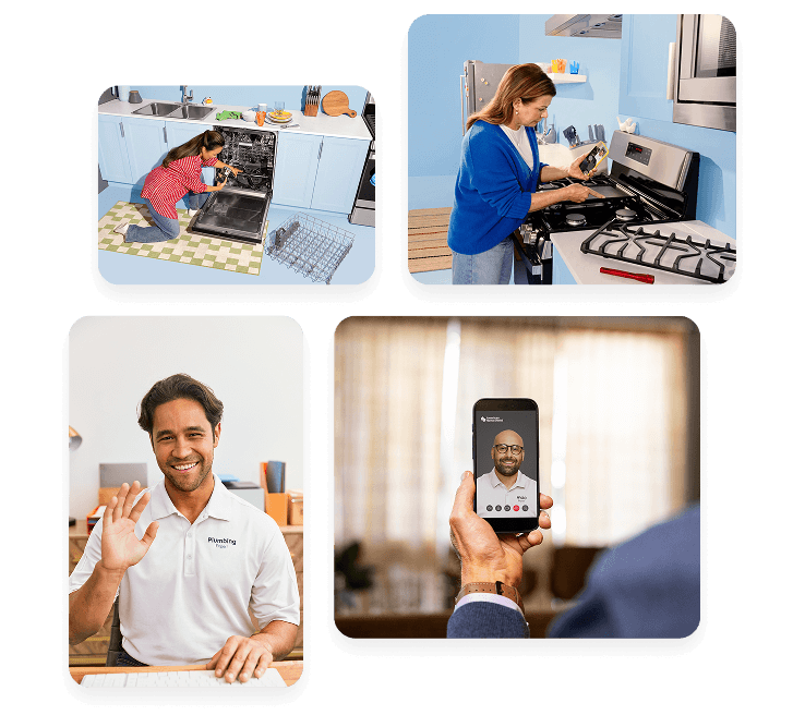 Video chat montage of smiling experts